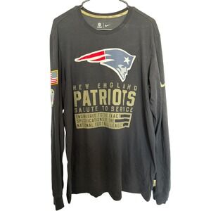 Nike New England Patriots Salute to Service Long Sleeve Shirt Mens Black Large